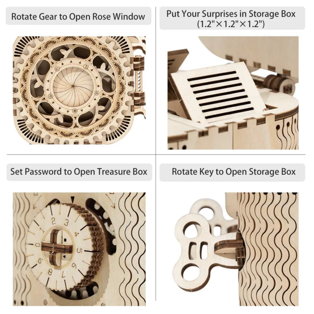 Treasure Box Mechanical 3D Wooden Puzzle