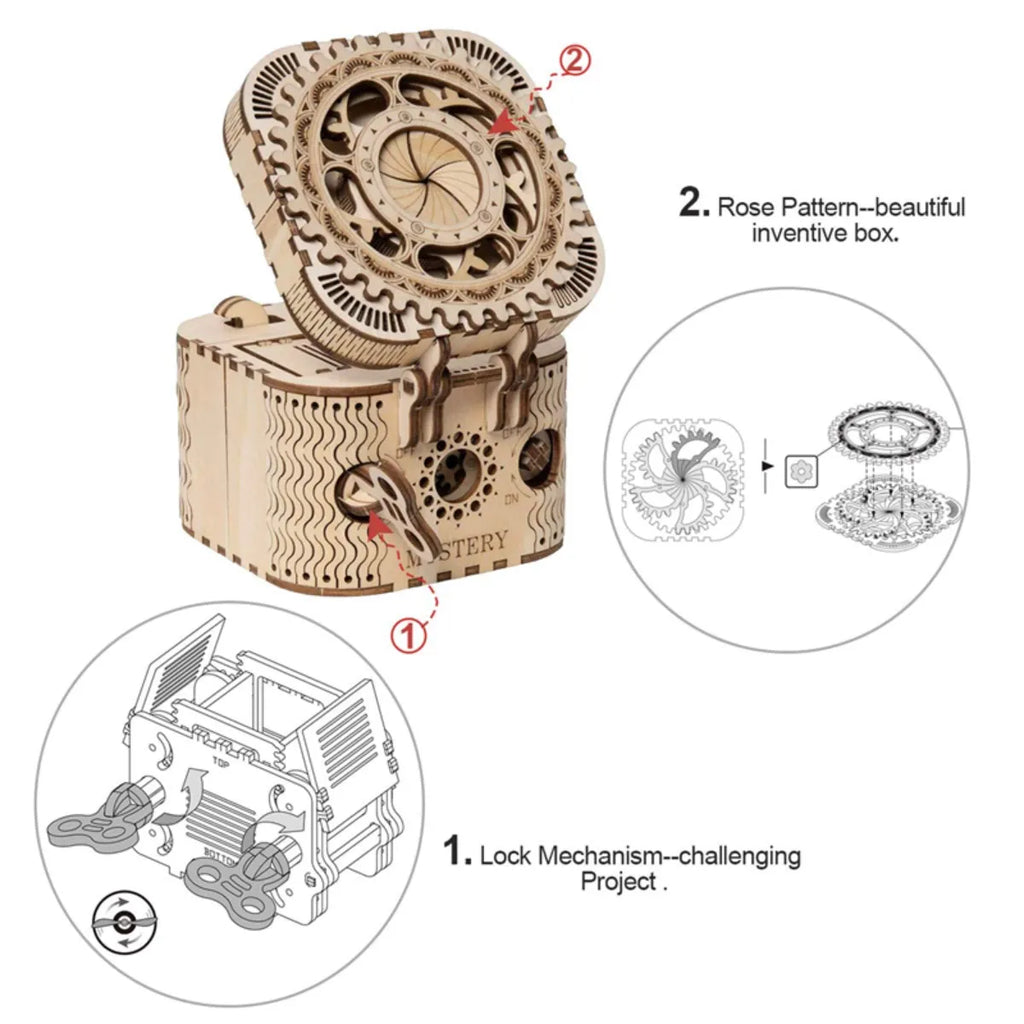Treasure Box Mechanical 3D Wooden Puzzle