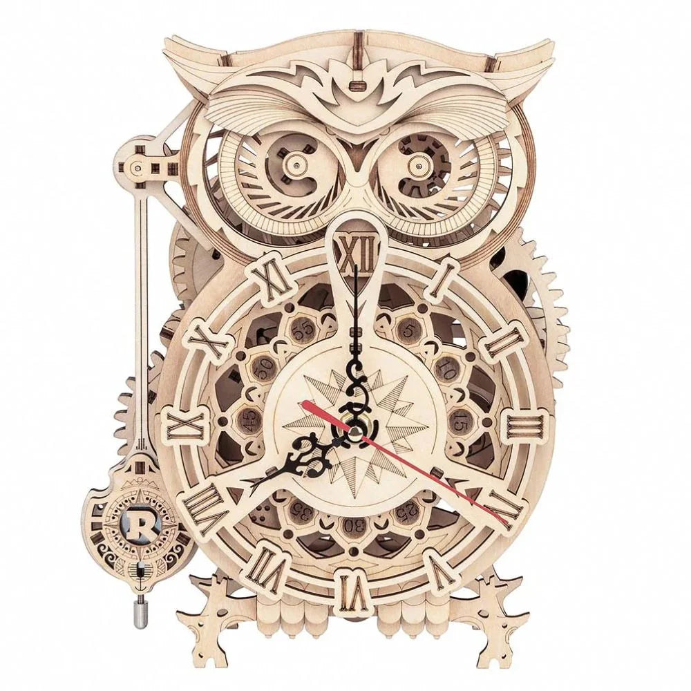 Owl Clock Mechanical 3D Wooden Puzzle