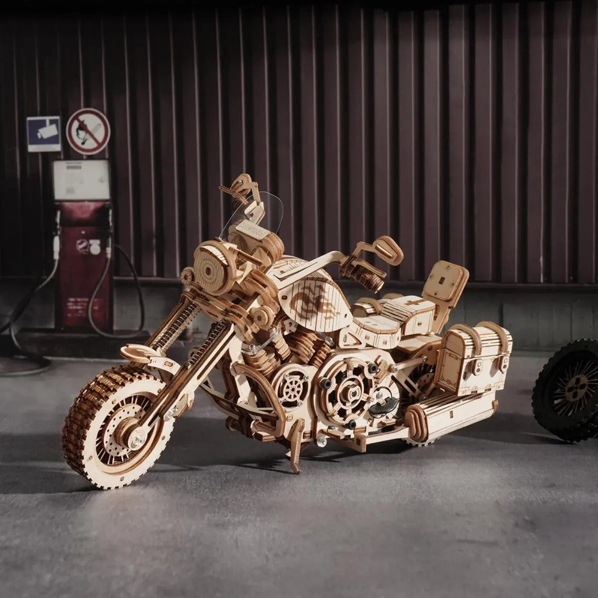Cruiser Motorcycle Mechanical 3D Wooden Puzzle