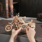 Cruiser Motorcycle Mechanical 3D Wooden Puzzle