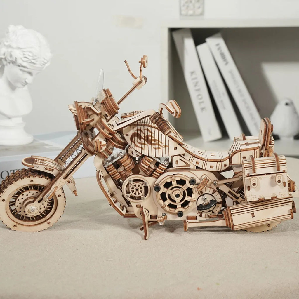 Cruiser Motorcycle Mechanical 3D Wooden Puzzle