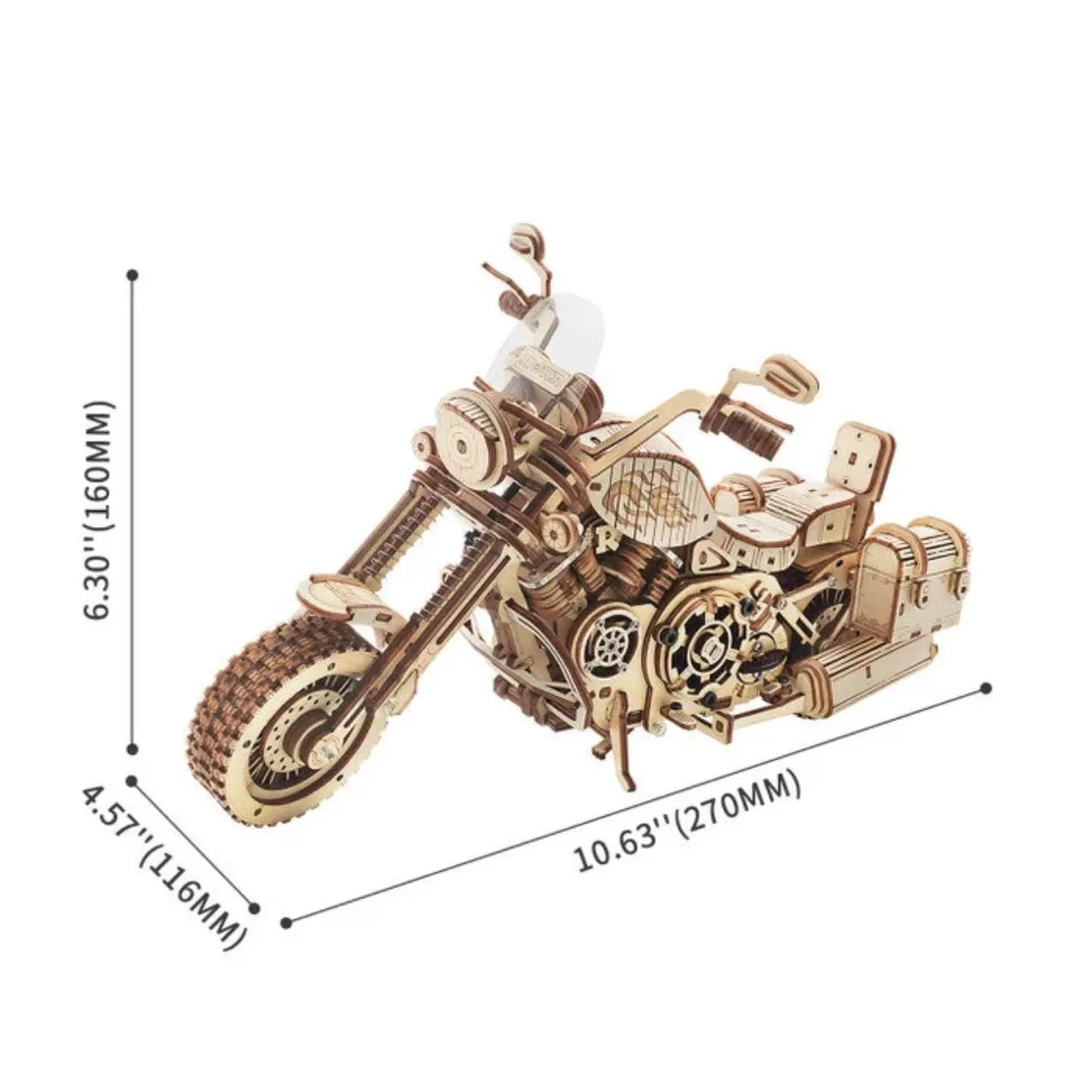 Cruiser Motorcycle Mechanical 3D Wooden Puzzle