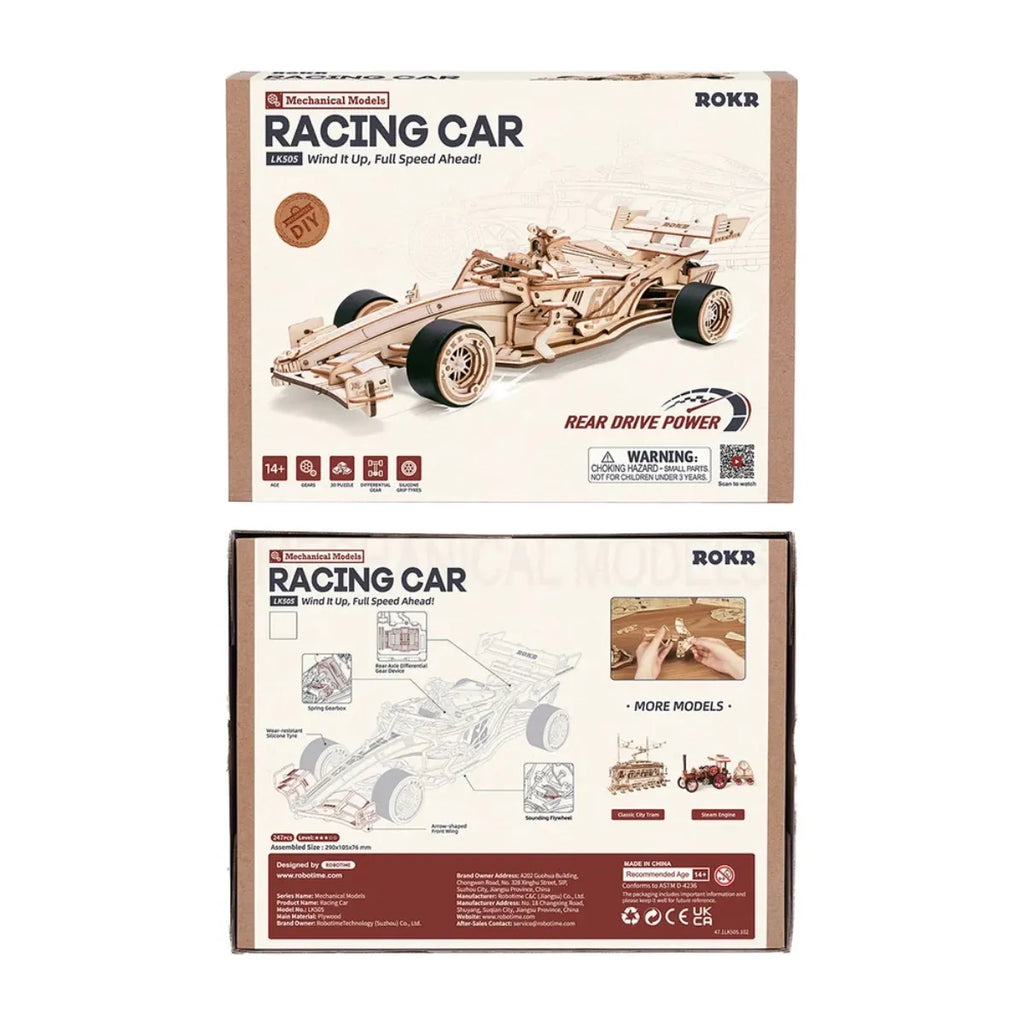 Racing Car Mechanical 3D Wooden Puzzle