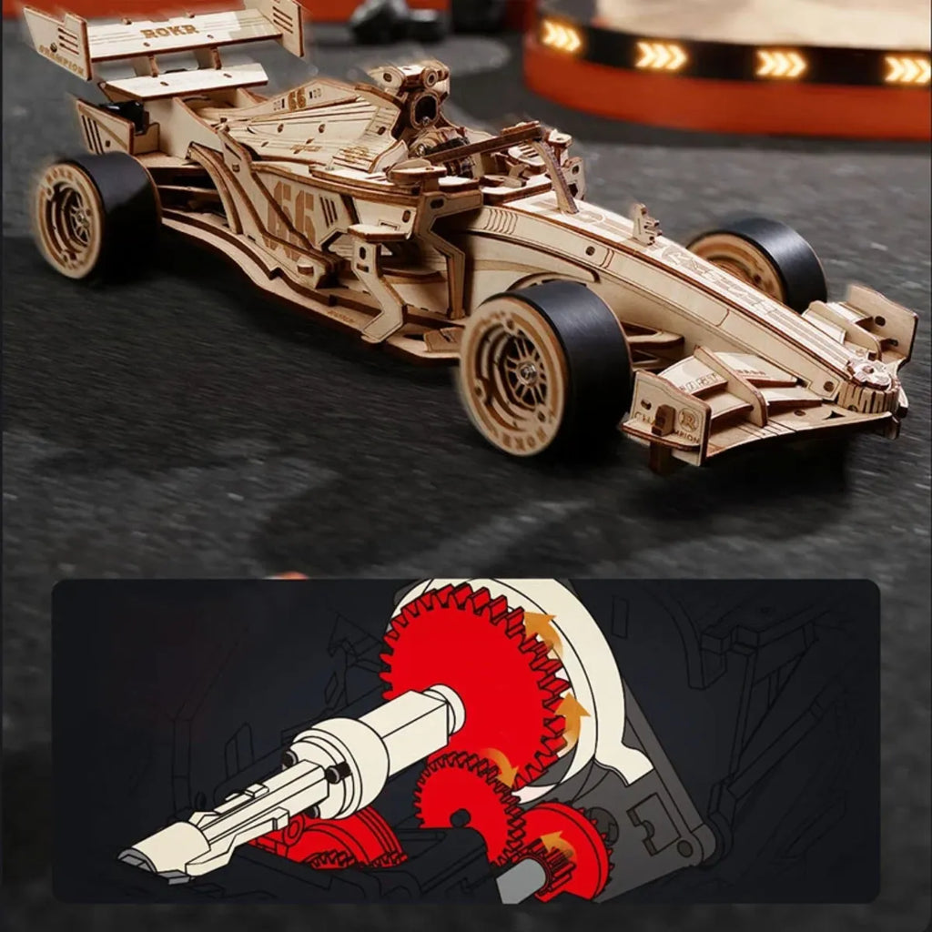 Racing Car Mechanical 3D Wooden Puzzle