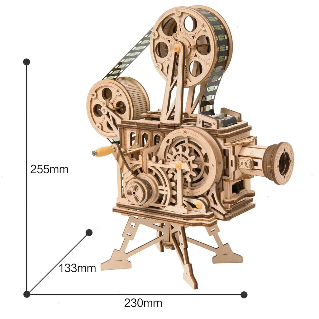 Vitascope Movie Projector Mechanical 3D Wooden Puzzle