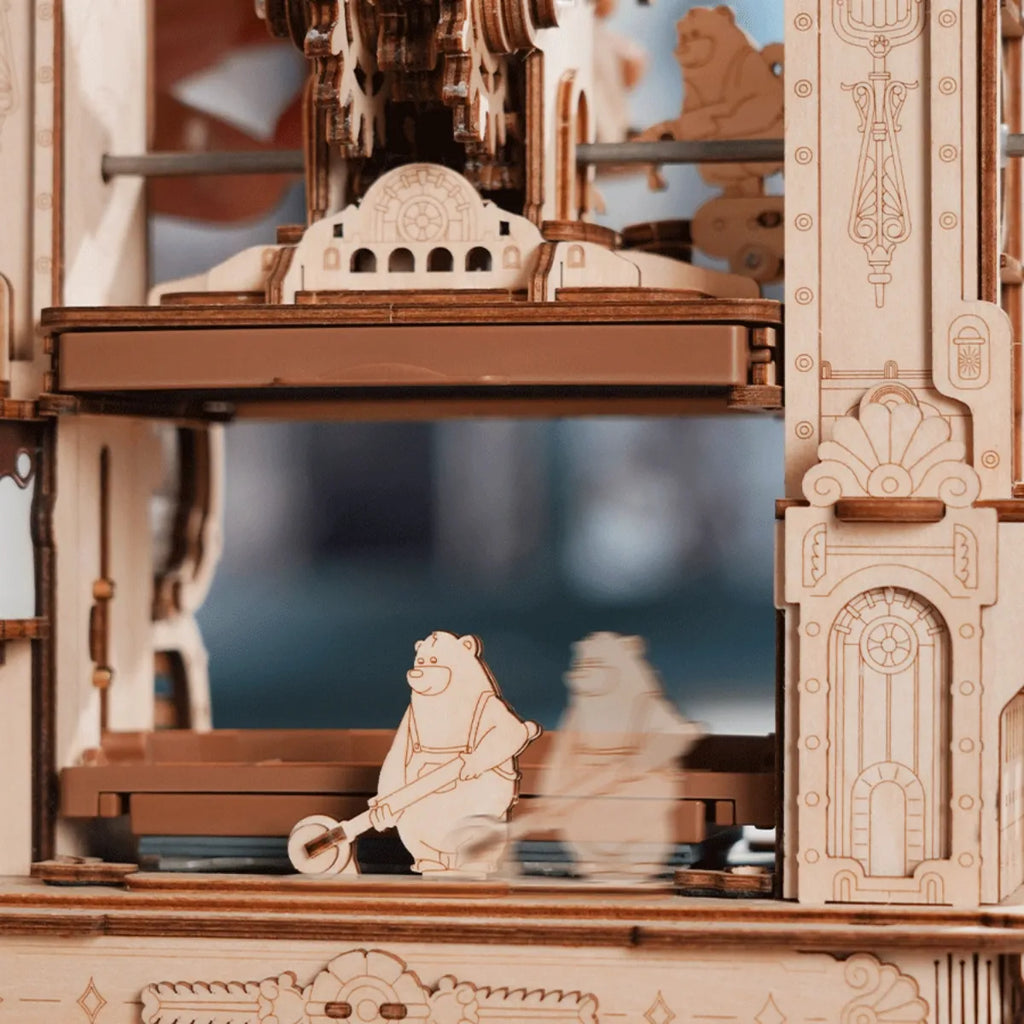 Classic Printing Press Mechanical 3D Wooden Puzzle