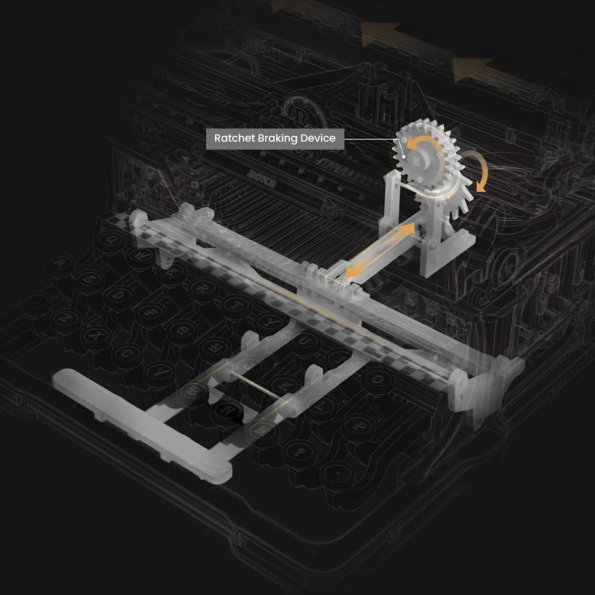Mechanical Typewriter (Classic Version) 3D Wooden Puzzle