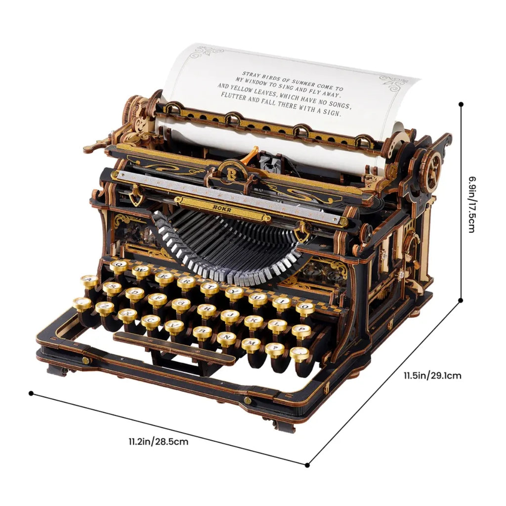 Mechanical Typewriter (Classic Version) 3D Wooden Puzzle
