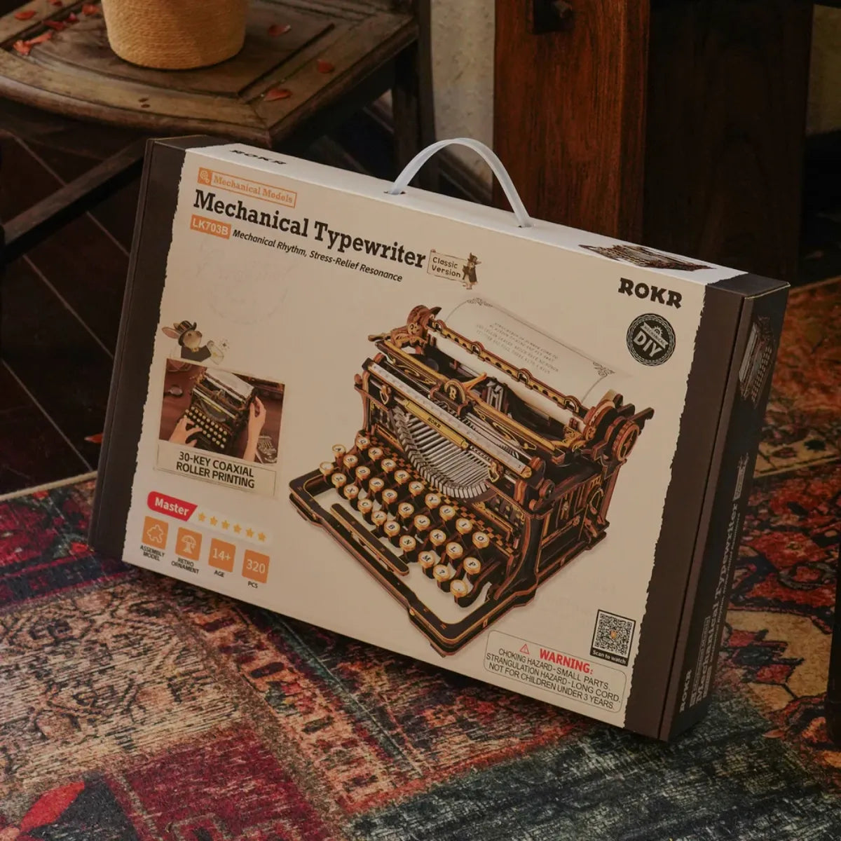 Mechanical Typewriter (Classic Version) 3D Wooden Puzzle