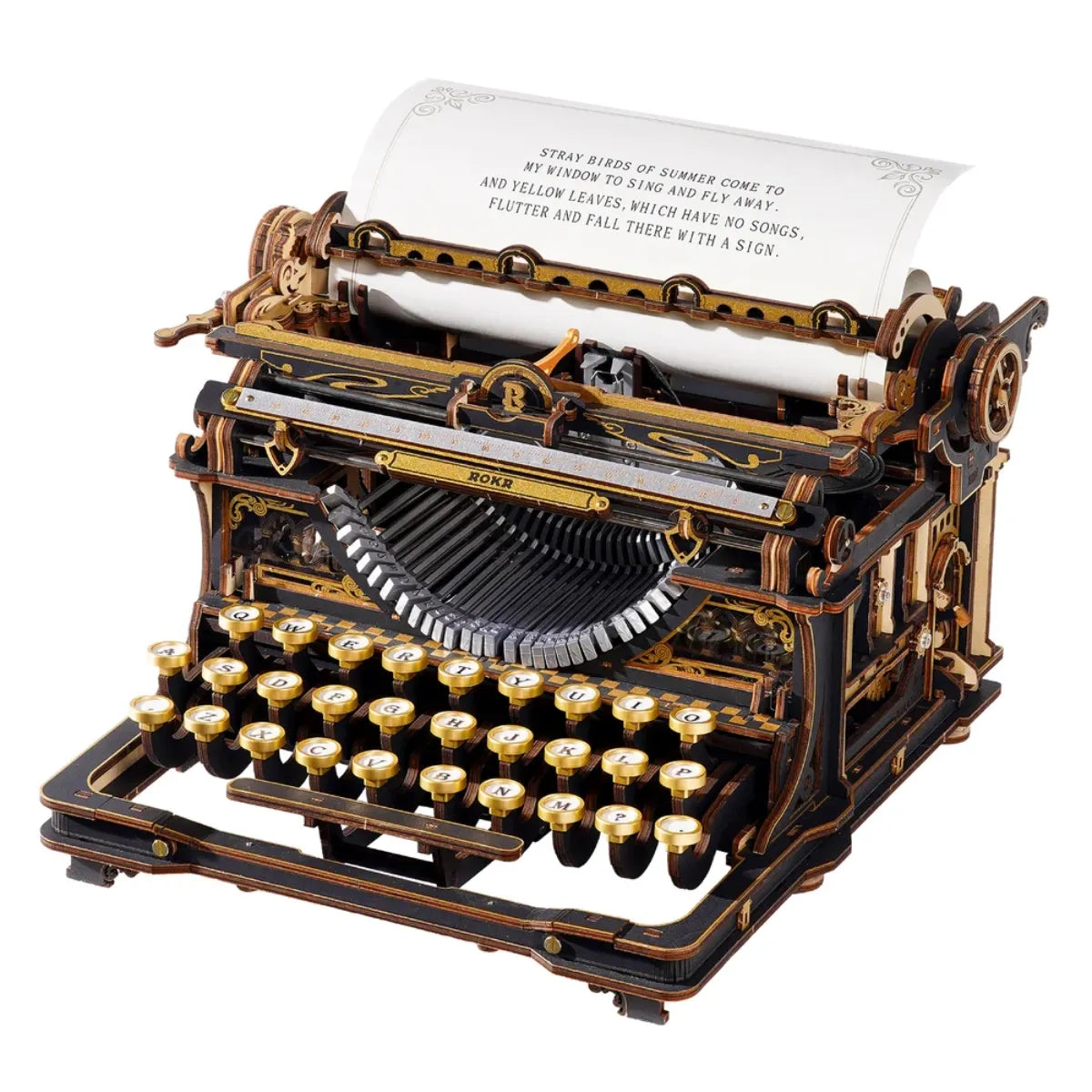 Mechanical Typewriter (Classic Version) 3D Wooden Puzzle
