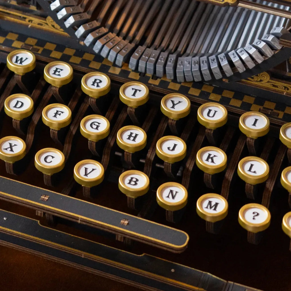 Mechanical Typewriter (Classic Version) 3D Wooden Puzzle