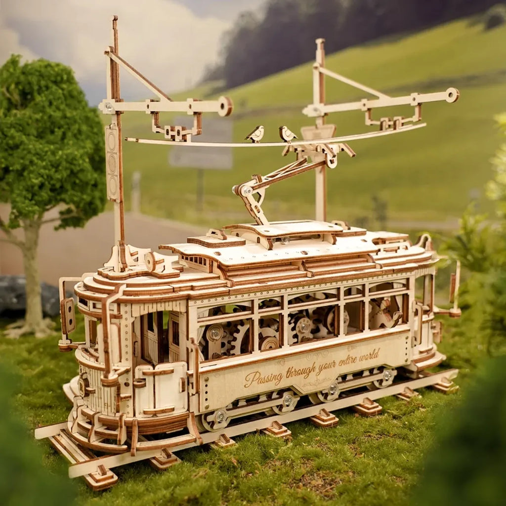 Classic City Tram Mechanical 3D Wooden Puzzle