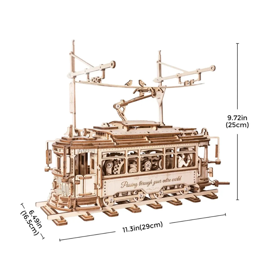 Classic City Tram Mechanical 3D Wooden Puzzle