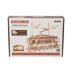 Classic City Tram Mechanical 3D Wooden Puzzle
