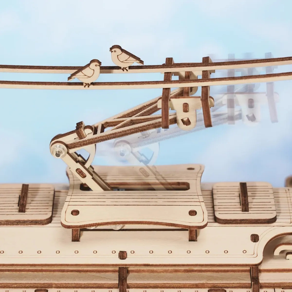 Classic City Tram Mechanical 3D Wooden Puzzle
