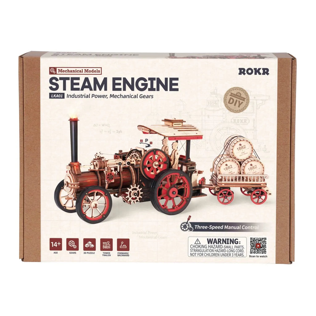 Steam Engine Mechanical 3D Wooden Puzzle