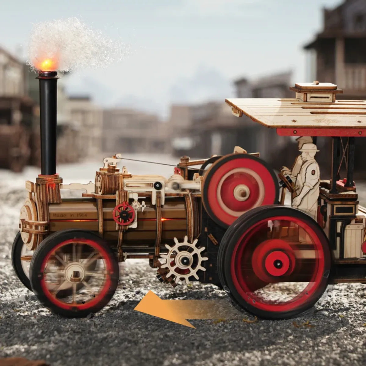 Steam Engine Mechanical 3D Wooden Puzzle