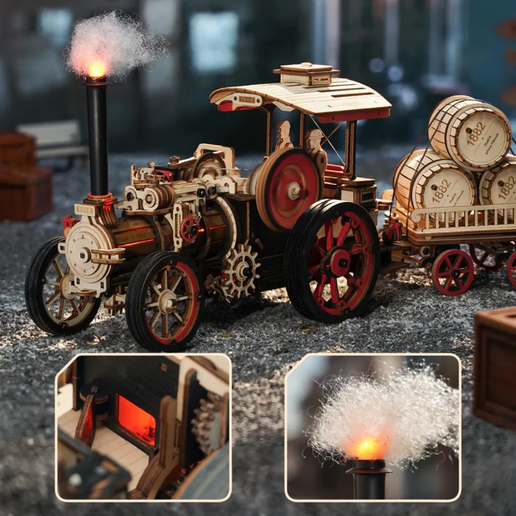 Steam Engine Mechanical 3D Wooden Puzzle