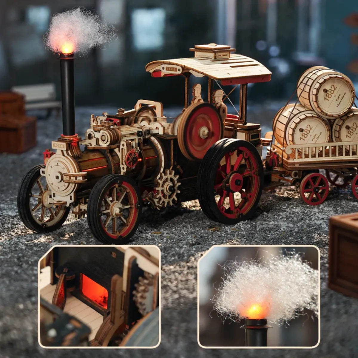 Steam Engine Mechanical 3D Wooden Puzzle
