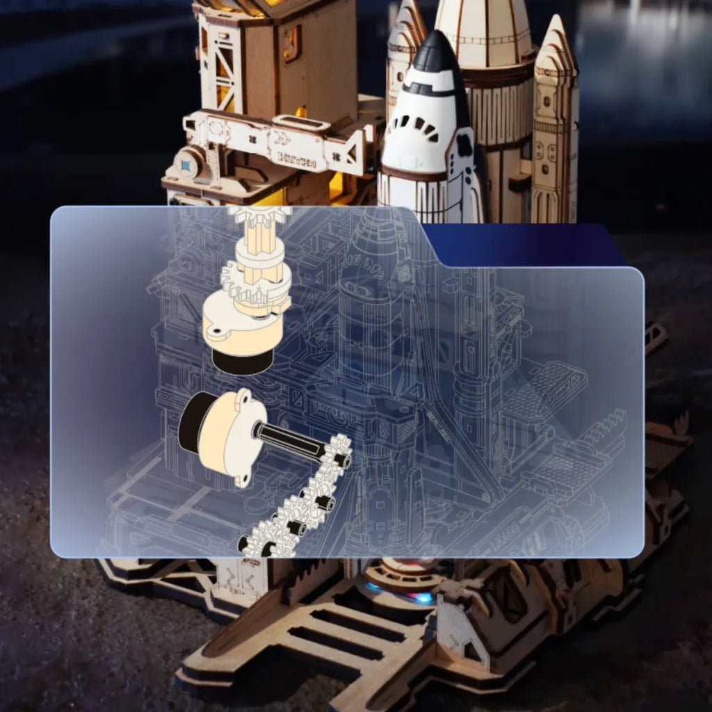 Space Shuttle Mechanical 3D Wooden Puzzle