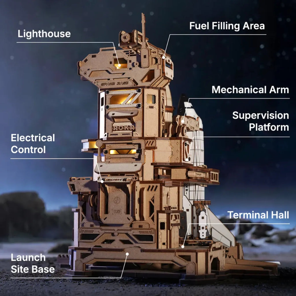 Space Shuttle Mechanical 3D Wooden Puzzle