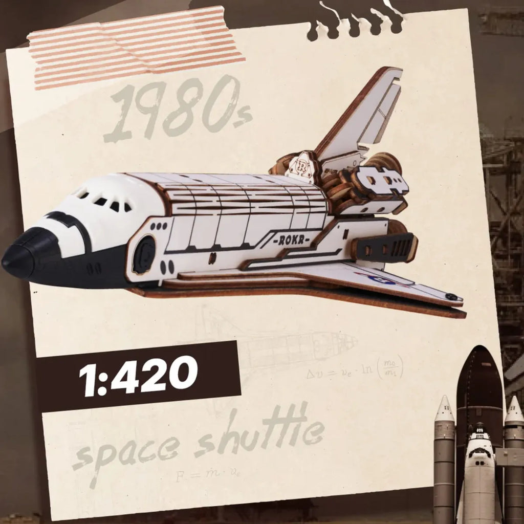 Space Shuttle Mechanical 3D Wooden Puzzle