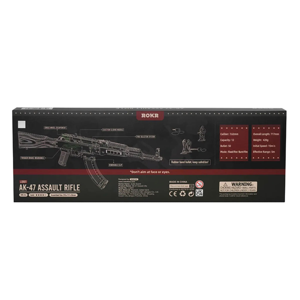 AK-47 Assault Rifle 3D Wooden Puzzle