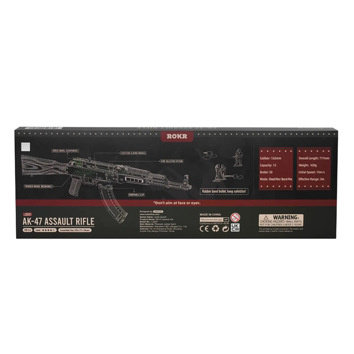 AK-47 Assault Rifle 3D Wooden Puzzle