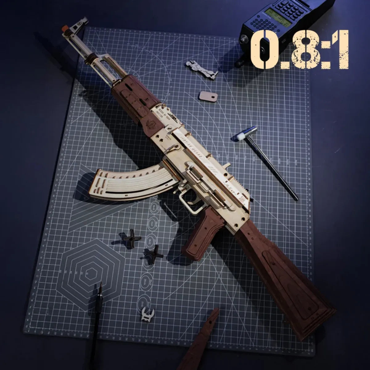 AK-47 Assault Rifle 3D Wooden Puzzle