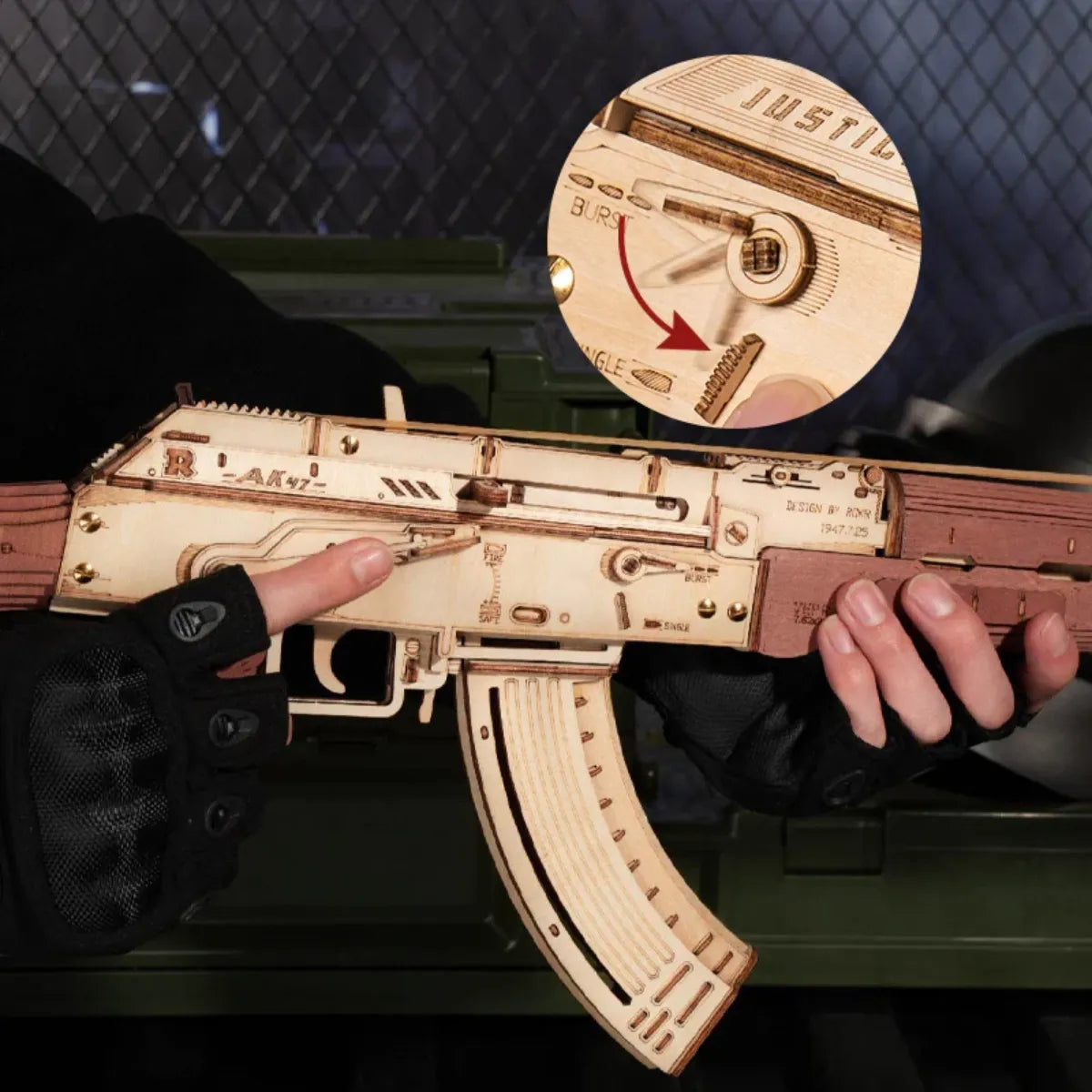 AK-47 Assault Rifle 3D Wooden Puzzle