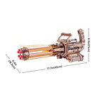 Rotating-Barrel Machine Gun 3D Wooden Puzzle