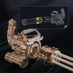 Rotating-Barrel Machine Gun 3D Wooden Puzzle