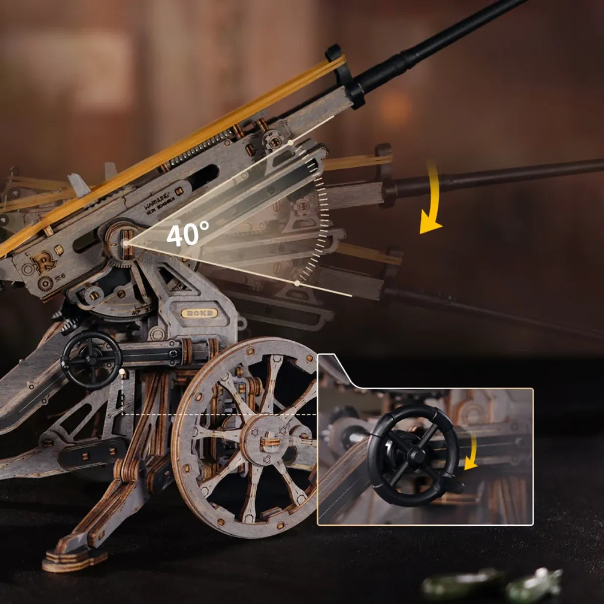 Anti-aircraft Gun 3D Wooden Puzzle