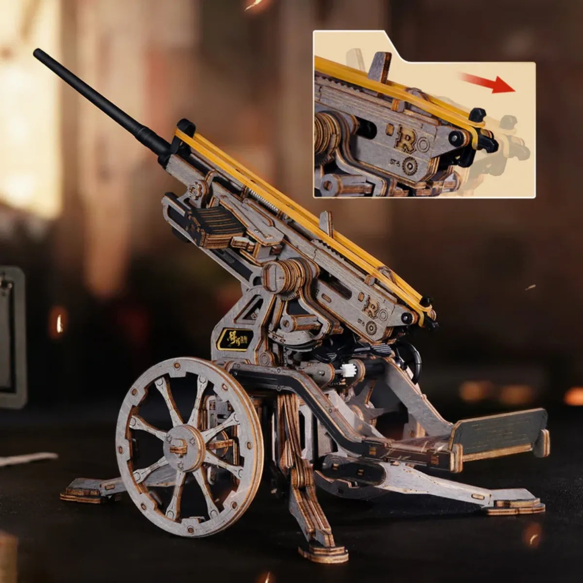 Anti-aircraft Gun 3D Wooden Puzzle
