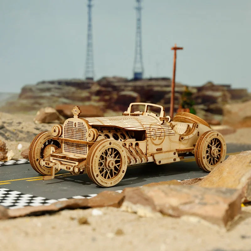 V8 Grand Prix Car Scale 3D Wooden Puzzle