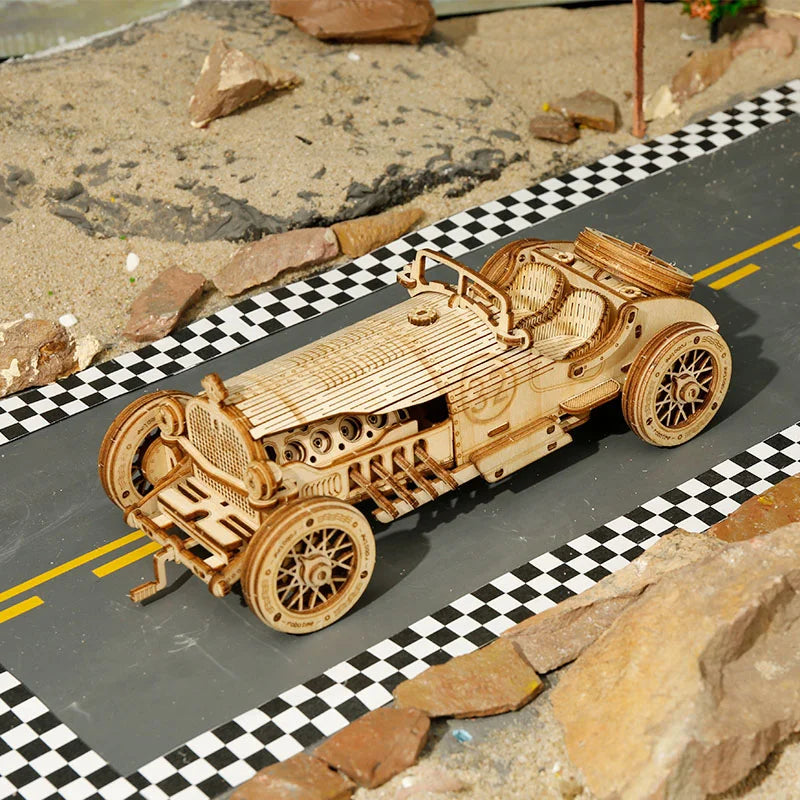 V8 Grand Prix Car Scale 3D Wooden Puzzle