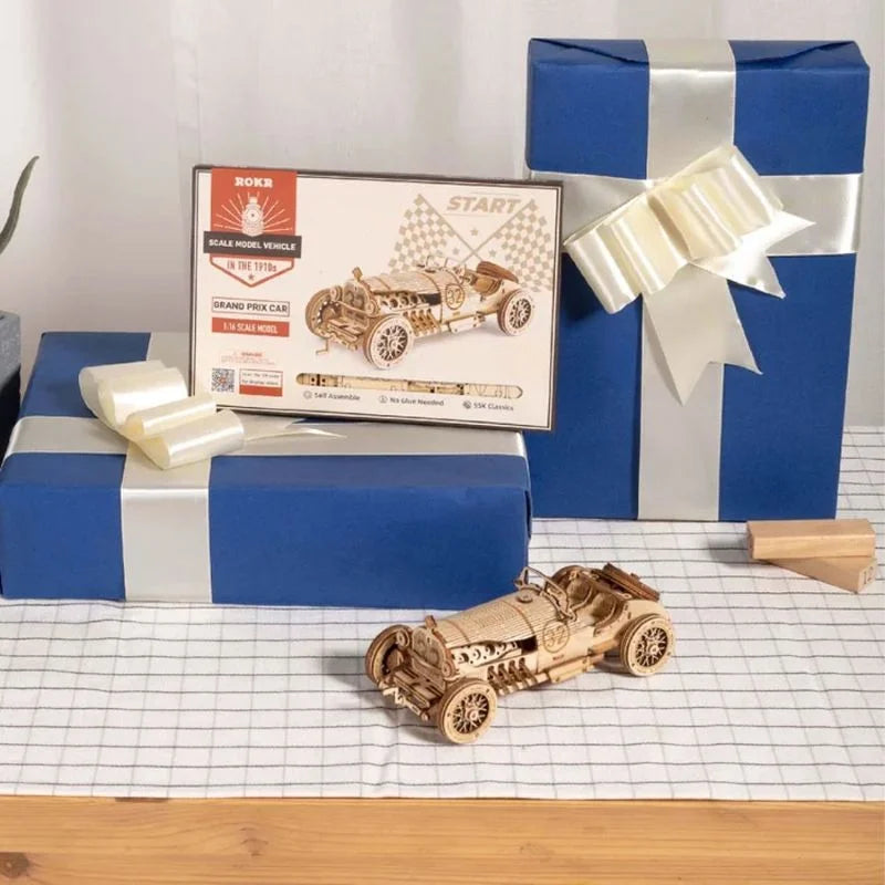 V8 Grand Prix Car Scale 3D Wooden Puzzle