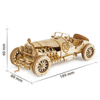 V8 Grand Prix Car Scale 3D Wooden Puzzle