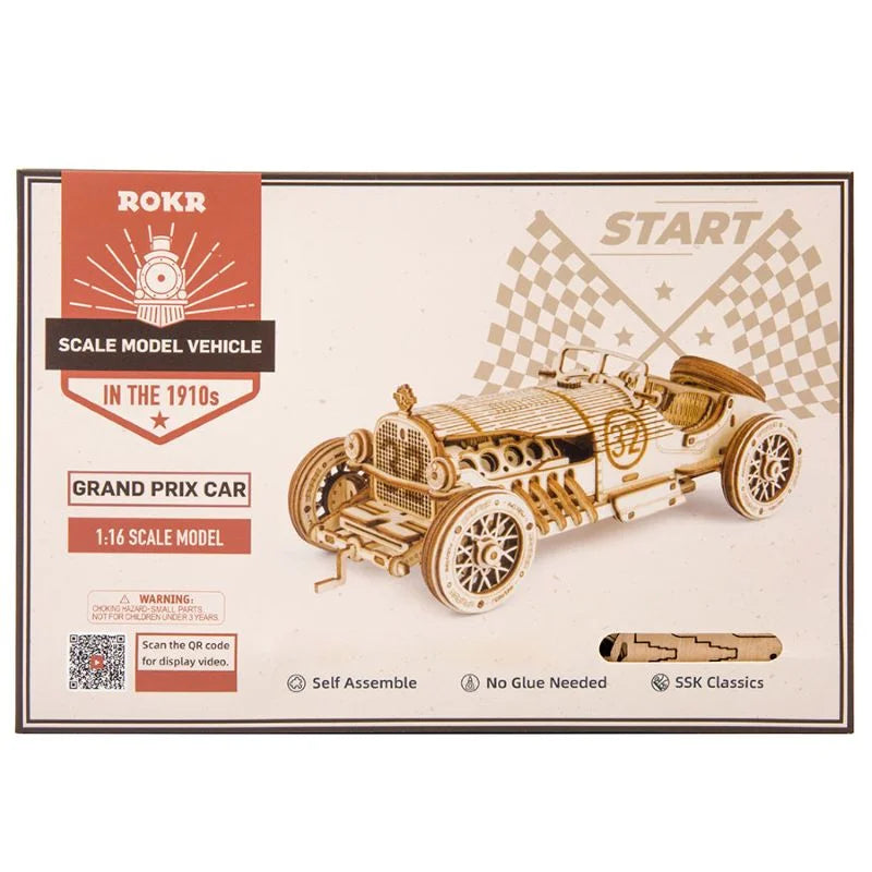 V8 Grand Prix Car Scale 3D Wooden Puzzle