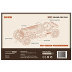 V8 Grand Prix Car Scale 3D Wooden Puzzle