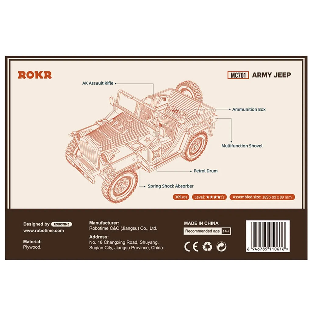 Army Jeep 3D Wooden Puzzle