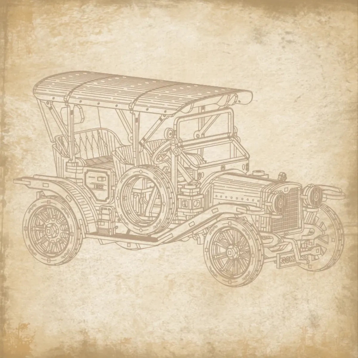 Vintage Car 1910 3D Wooden Puzzle