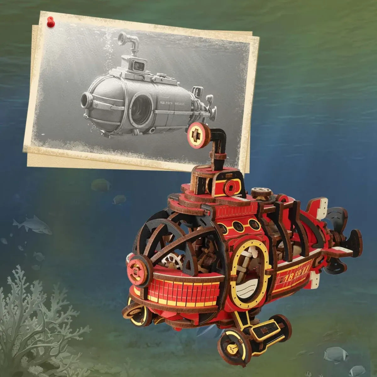 Deep-Sea Adventurer Gravity Swing 3D Wooden Puzzle