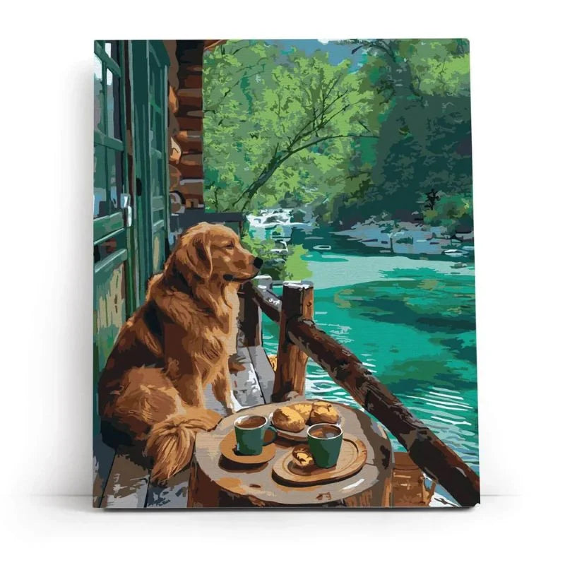 Waiting at the Pier Paint by Numbers Kit 40x50cm