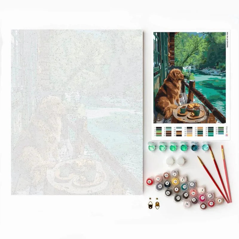 Waiting at the Pier Paint by Numbers Kit 40x50cm