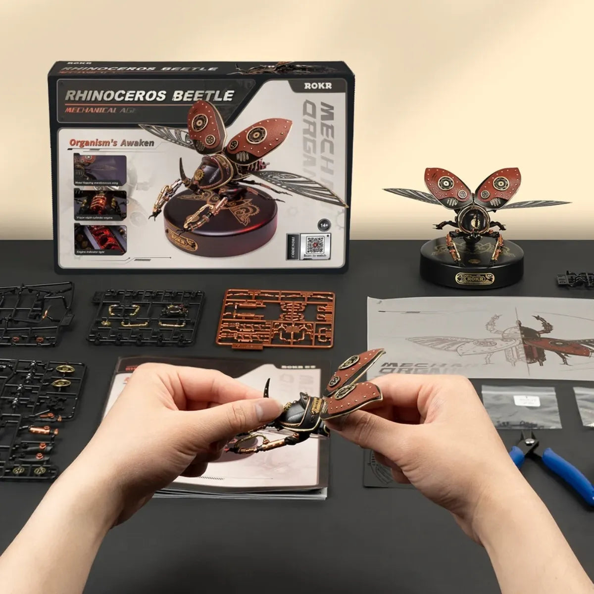Rhinoceros Beetle Mechanical 3D Puzzle