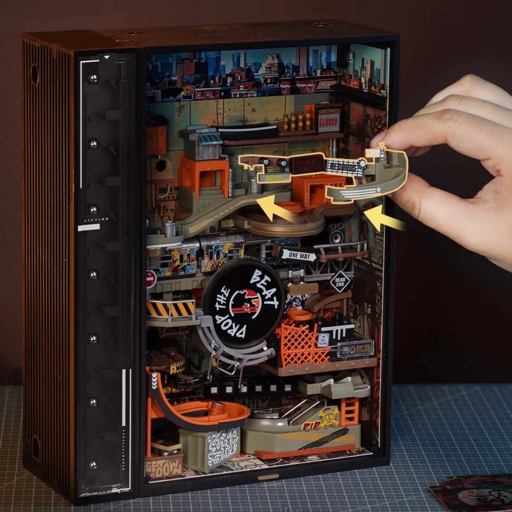 Hip-Hop Street Marble Run Mechanical 3D Puzzle