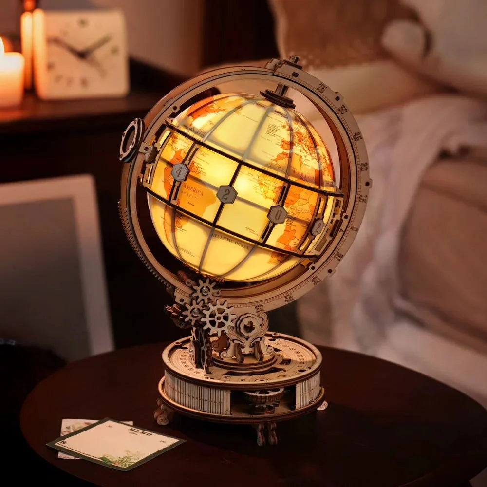 Luminous Globe (Electric Version) Mechanical 3D Wooden Puzzle