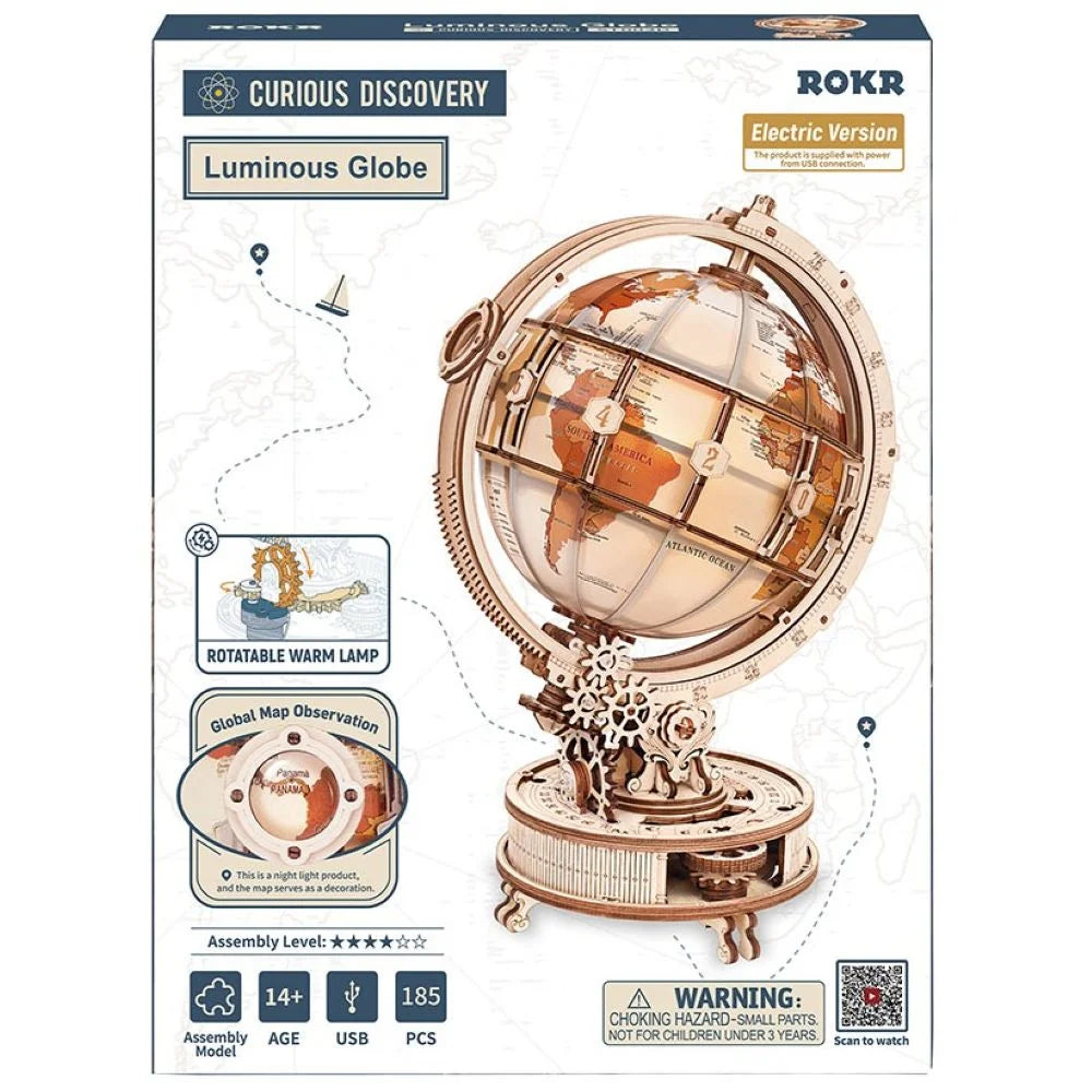Luminous Globe (Electric Version) Mechanical 3D Wooden Puzzle